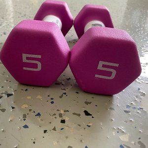 CAP Barbell Neoprene Coated Dumbbell Weights (Purple 5 LB - Single)